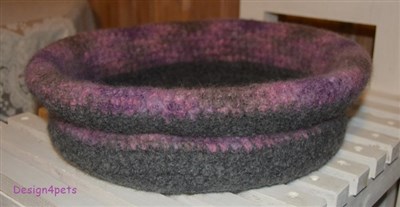 wool cat bed crochet felted