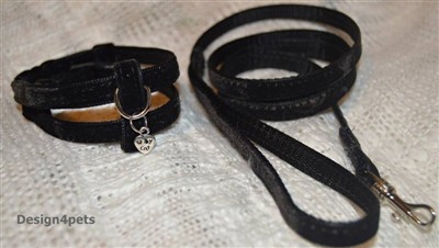 velvet cat harness and leash set