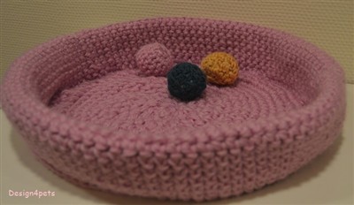 cat bed crochet wool