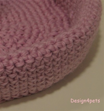 crochet wool cat bed